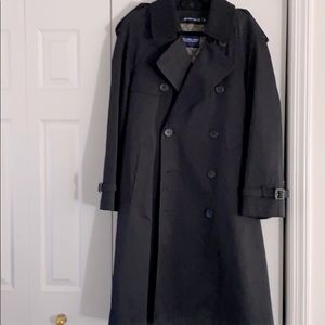 Black trench raincoat